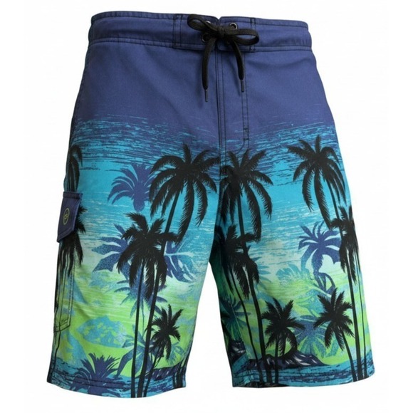 Rs Surf Other - RS Surf Tropical Palm Tree Men's Large Board Shorts Tropical  Swim Trunks (READ)